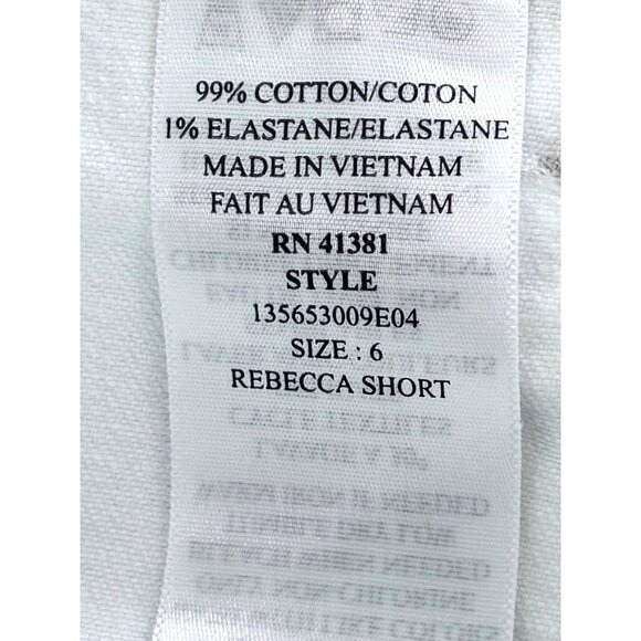 Polo Jeans Co Womens White Rebecca Denim Shorts Size 6 5-Pocket Style Cotton Ble - Picture 5 of 8